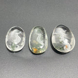 3 Pieces Unique Seahorse Garden Quartz Inner Scene Carving - Wholesale Crystals