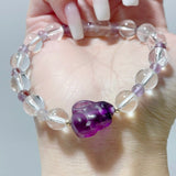3 Types Fluorite Rabbit With Clear Quartz Bracelet Wholesale Original Design - Wholesale Crystals