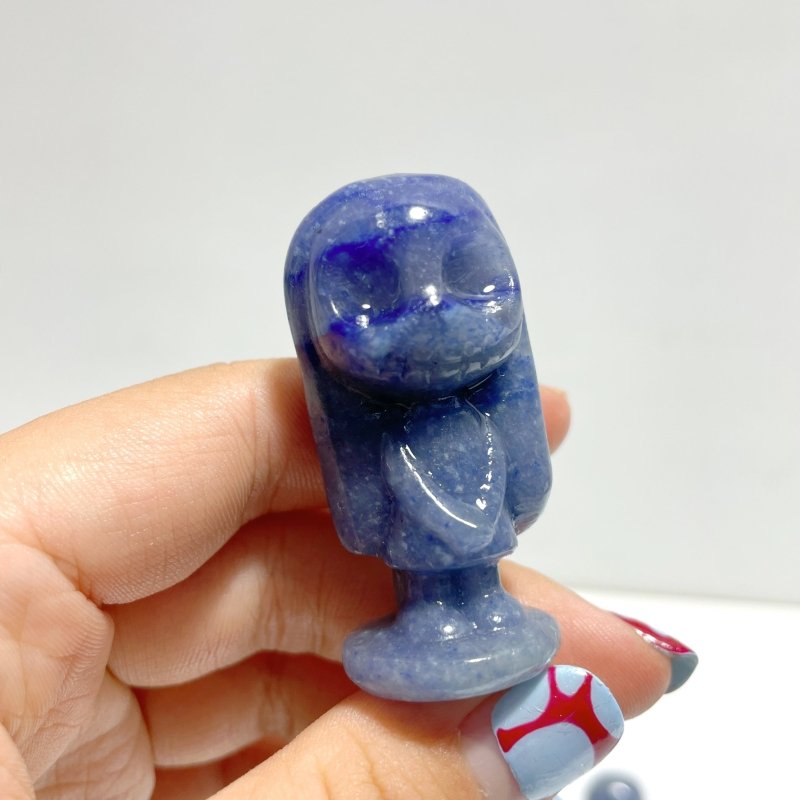 3 Types Jack Skellington's Bride Sally Carving Wholesale Obsidian Sodalite Blue Aventurine - Wholesale Crystals