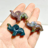 3 Types Mini Elephant Carving Wholesale Rose Quartz Mookaite Ocean Jasper - Wholesale Crystals