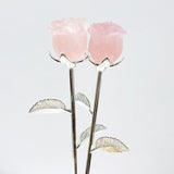 3 Types Rose Quartz Rose Flower Carving Wholesale - Wholesale Crystals