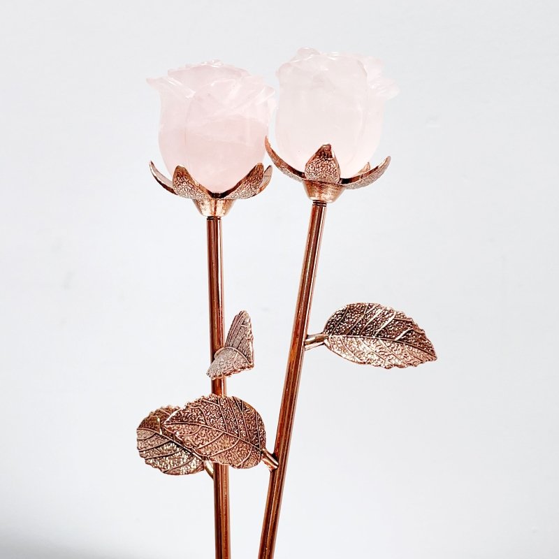 3 Types Rose Quartz Rose Flower Carving Wholesale - Wholesale Crystals