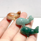 3 Types Whale carving Wholesale Crazy Agate Amazonite Moss Agate - Wholesale Crystals