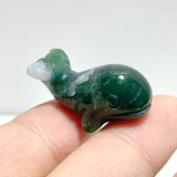 3 Types Whale carving Wholesale Crazy Agate Amazonite Moss Agate - Wholesale Crystals