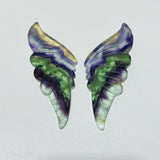 30 Pairs Rainbow Fluorite Butterfly Carving (A3BTF) - Wholesale Crystals