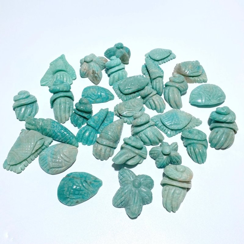 30 Pieces Amazonite Sea Animal Carving - Wholesale Crystals