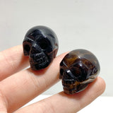 30 Pieces Black Agate Skull Carving - Wholesale Crystals