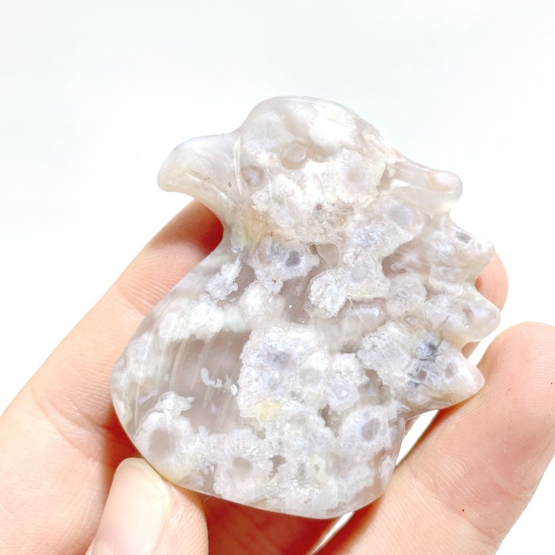 31 Pieces Sakura Flower Agate Eagle Carving - Wholesale Crystals