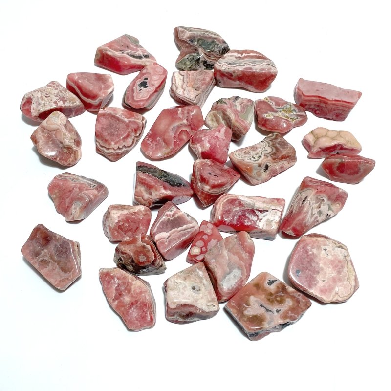 32 Pieces Rhodochrosite Free Form Mixed Size - Wholesale Crystals