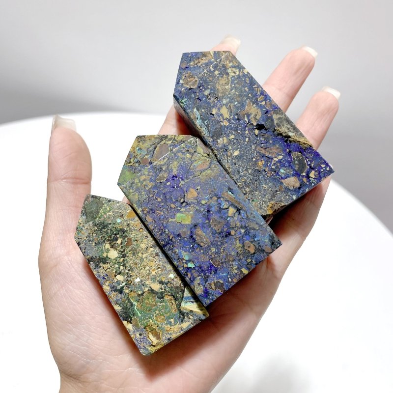 33 Pieces Azurite Malachite Tower - Wholesale Crystals
