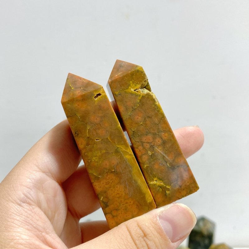 33 Pieces Ocean Jasper Four-sided Point 5 -Wholesale Crystals