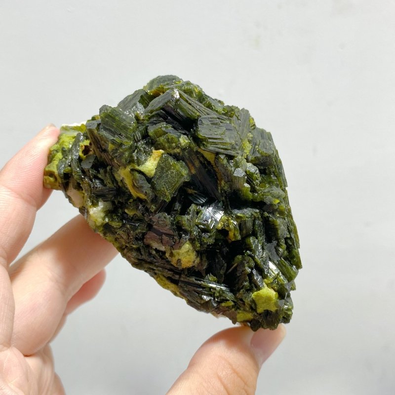 34 Pieces Raw Epidote Stone Specimen For Collection -Wholesale Crystals