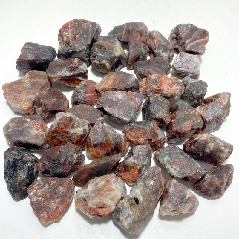 36 Pieces High Quality Sunstone Raw Stone Specimen - Wholesale Crystals