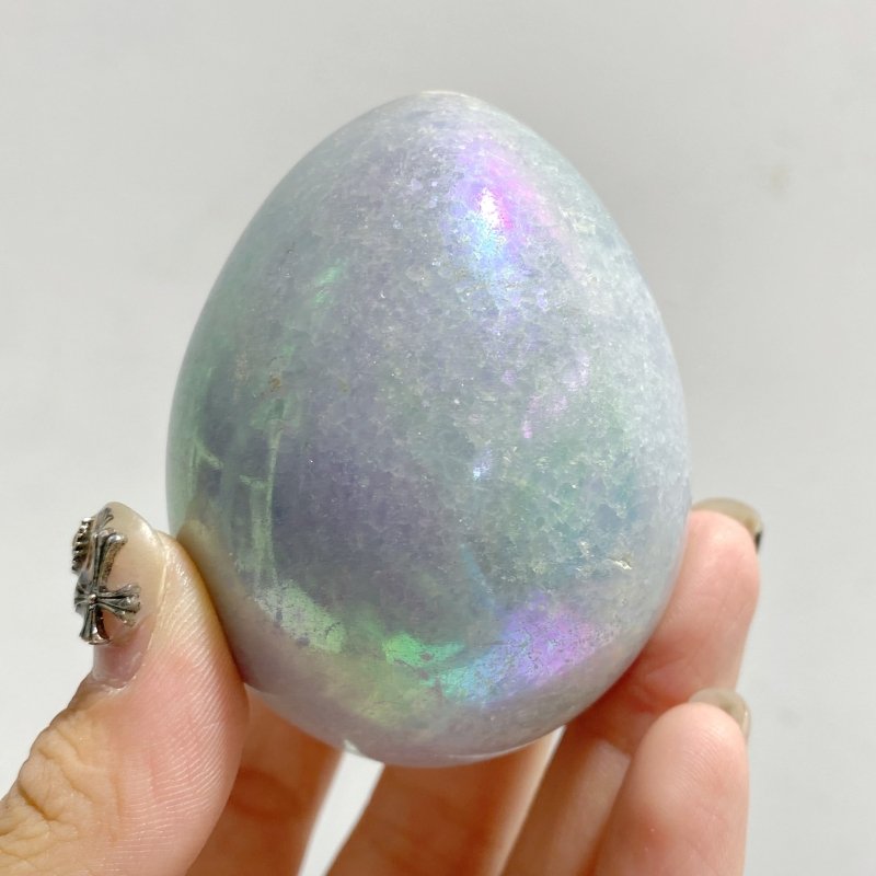 37 Pieces Aura Blue Calcite Eggs -Wholesale Crystals