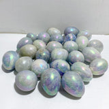 37 Pieces Aura Blue Calcite Eggs -Wholesale Crystals