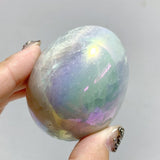 37 Pieces Aura Blue Calcite Eggs -Wholesale Crystals