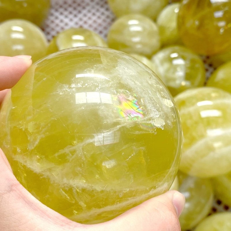 37 Pieces Beautiful Citrine Spheres (Sea Freight Only) -Wholesale Crystals
