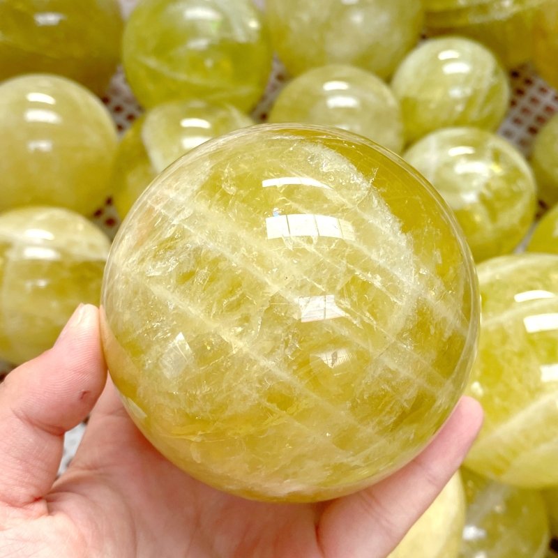 37 Pieces Beautiful Citrine Spheres (Sea Freight Only) -Wholesale Crystals