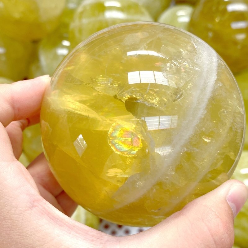 37 Pieces Beautiful Citrine Spheres (Sea Freight Only) -Wholesale Crystals