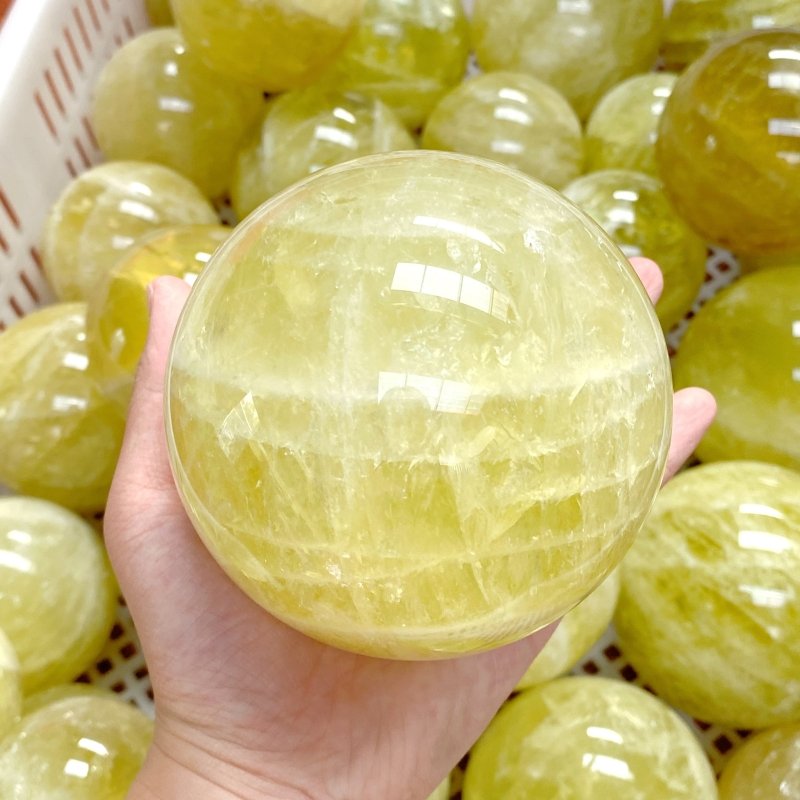 37 Pieces Beautiful Citrine Spheres (Sea Freight Only) -Wholesale Crystals