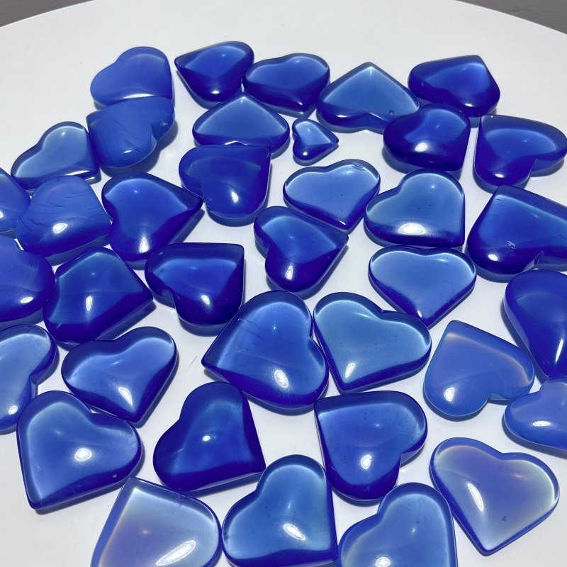 37 Pieces Blue Opalite Heart - Wholesale Crystals