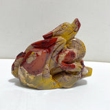 2 Pieces Mookaite Flying Dragon Castle Carving #1