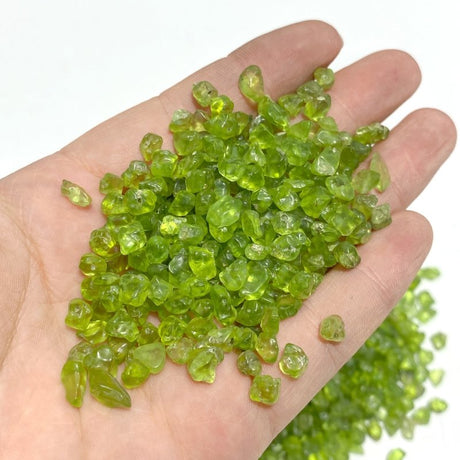 3.96kg High Quality Clear Peridot Gravel Chips - Wholesale Crystals