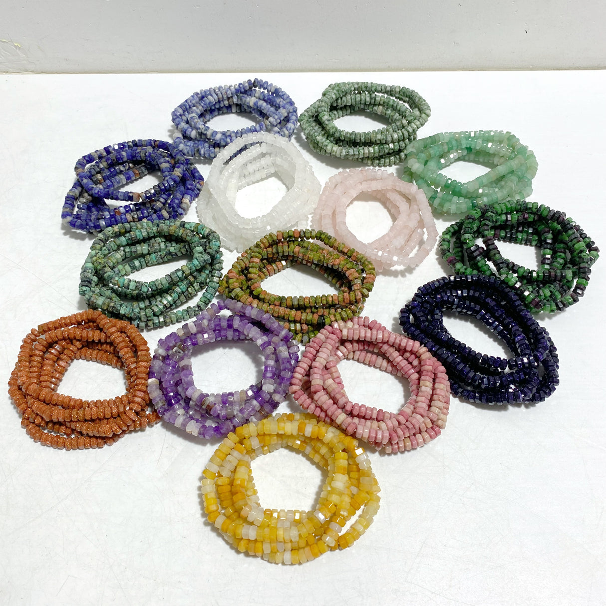 14 Types Bracelets Wholesale Green Aventurine Unakite Rose Quartz