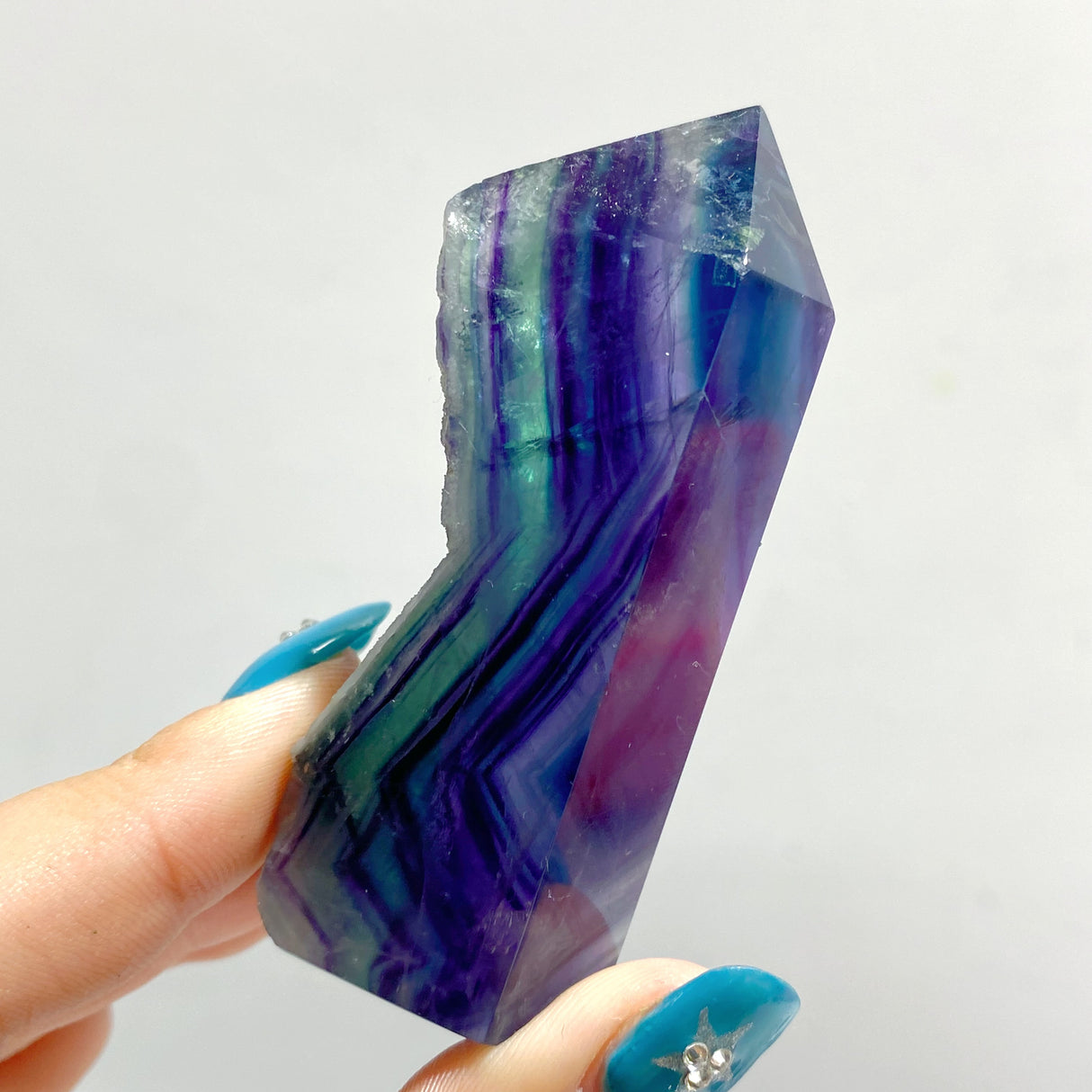 42 Pieces Rainbow Fluorite Raw Side Tower