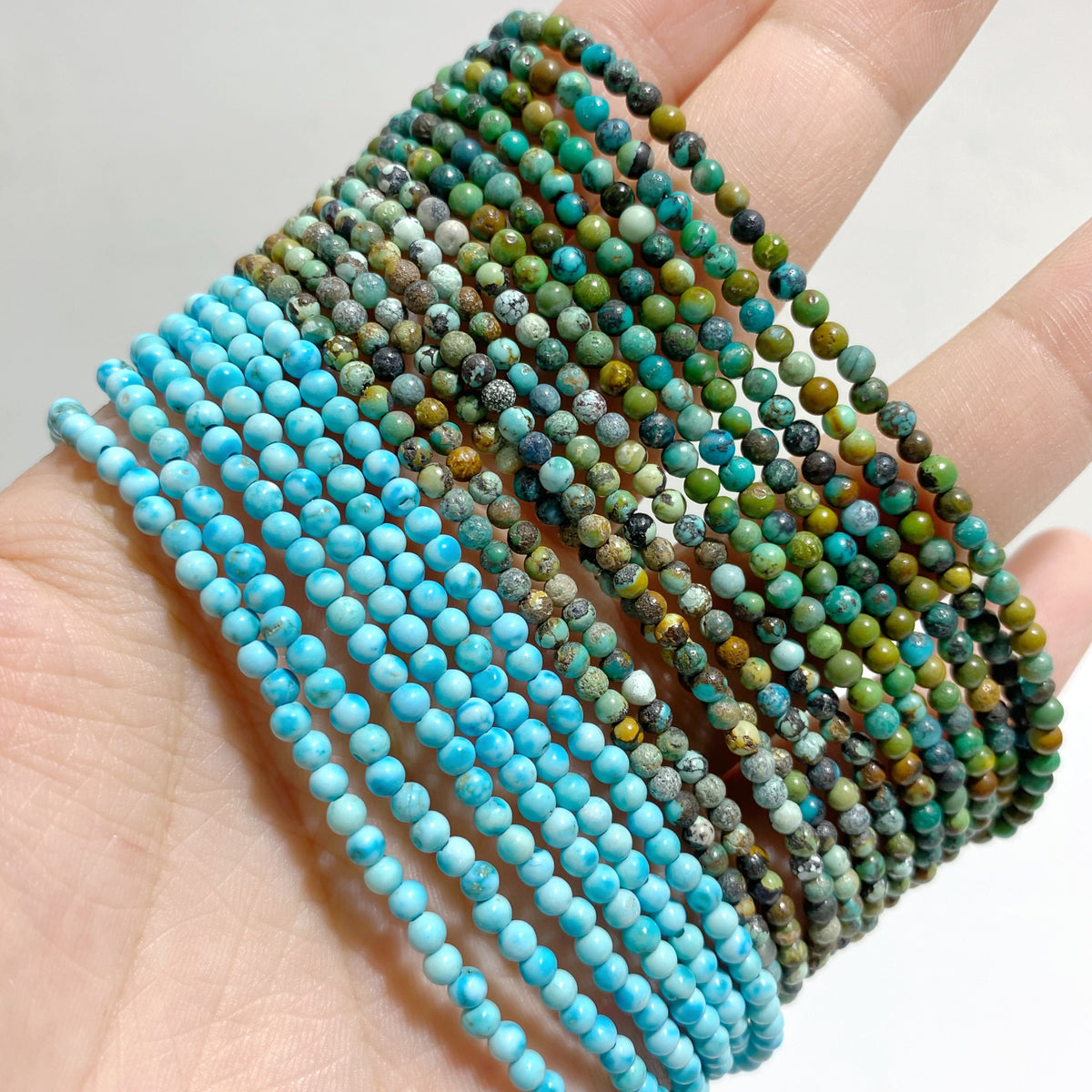 3 Types Mini Beads Necklace Wholesale Indonesia Turquoise Larimar