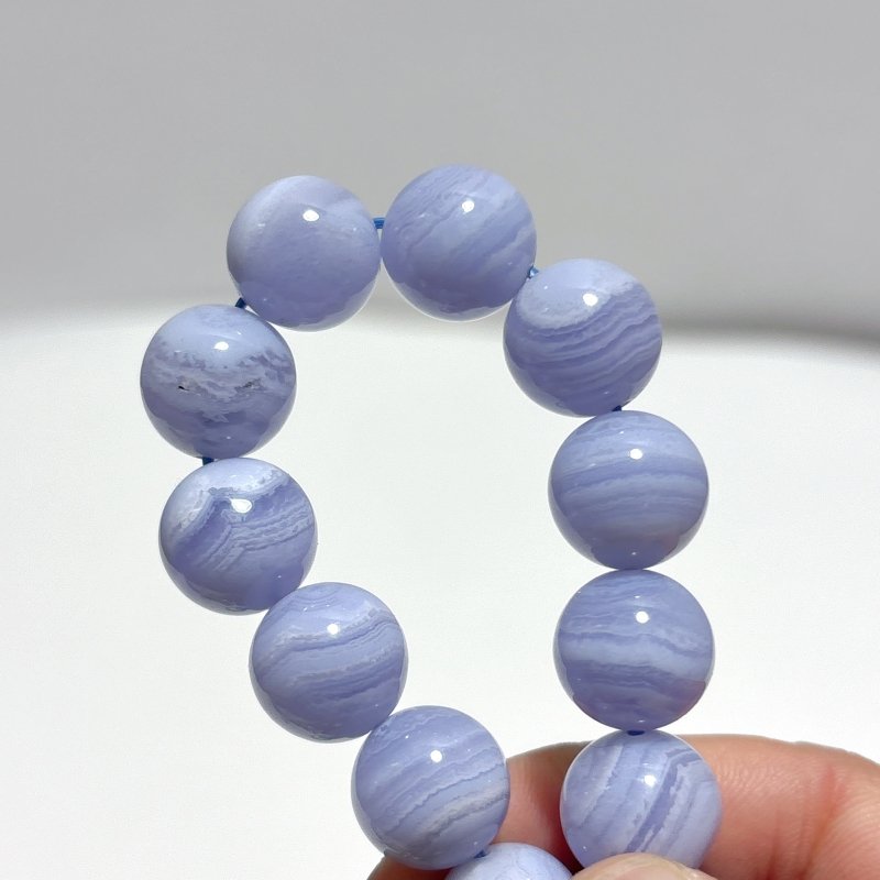 3pcs High Grade Blue Lace Agate Bracelet (HGUB23) - Wholesale Crystals