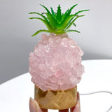 4 Color Pineapple LED Table Lamp Decorations Amethyst Agate - Wholesale Crystals