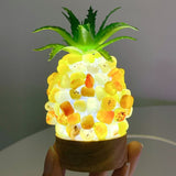 4 Color Pineapple LED Table Lamp Decorations Amethyst Agate - Wholesale Crystals
