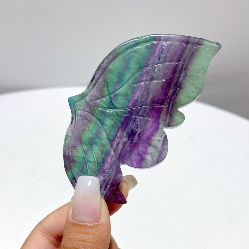 4 Pairs Beautiful Small Fluorite Symmetry Butterfly Wing With Stand - Wholesale Crystals