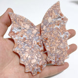 4 Pairs Flying Dragon Wing With Stand Pink Agate Ocean Jasper - Wholesale Crystals
