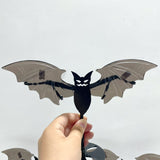 4 Pairs Ice Obsidian Bat Wing Carving With Stand - Wholesale Crystals