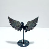 4 Pairs Pegasus Wing With Stand Chevron Amethyst Dragon Blood Stone - Wholesale Crystals