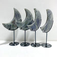 4 Pieces Beautiful Labradorite Moon Carving With Stand - Wholesale Crystals