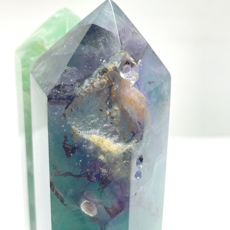 4 Pieces Double Point Feather Fluorite - Wholesale Crystals