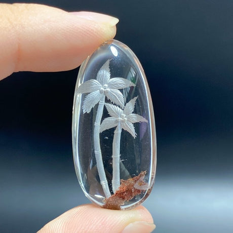 4 Pieces Flower&Tree Garden Quartz Inner Scene Carving -Wholesale Crystals
