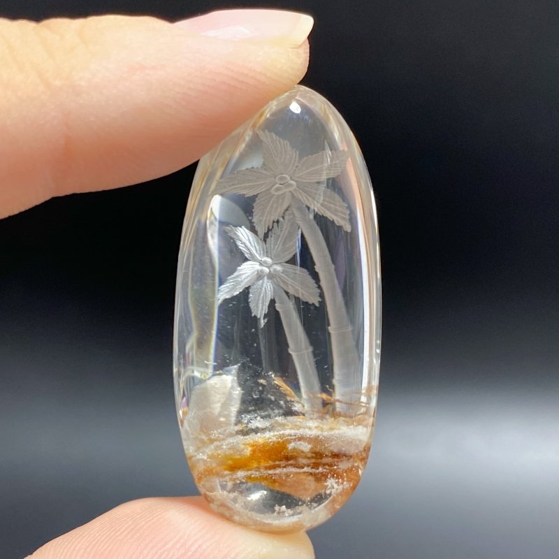 4 Pieces Flower&Tree Garden Quartz Inner Scene Carving -Wholesale Crystals