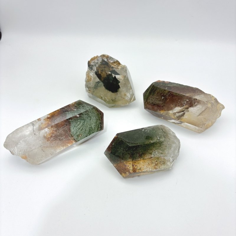 4 Pieces High Quality Garden Quartz Points Raw Bottom (For Collection) - Wholesale Crystals