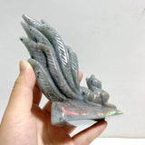 4 Pieces Labradorite Nine - tailed Fox Carving - Wholesale Crystals