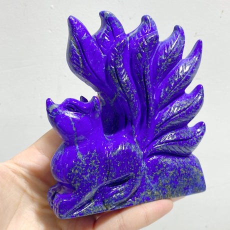 4 Pieces Lapis Lazuli Nine-tailed Fox Carving -Wholesale Crystals