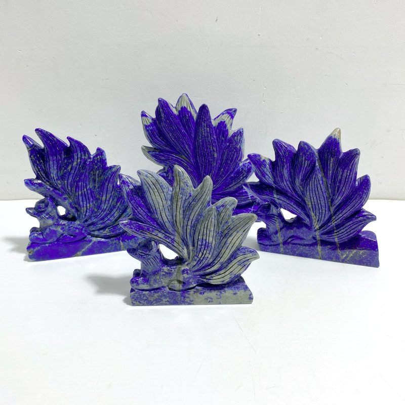 4 Pieces Lapis Lazuli Nine - tailed Fox Carving - Wholesale Crystals