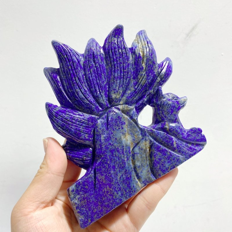 4 Pieces Lapis Lazuli Nine - tailed Fox Carving - Wholesale Crystals