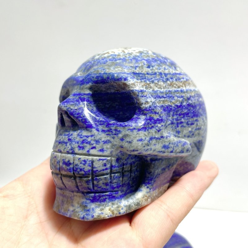4 Pieces Lapis Lazuli Skull Carving - Wholesale Crystals
