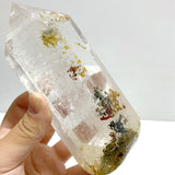 4 Pieces Large Clear Quartz Point Raw Bottom With Stand 5 - Wholesale Crystals