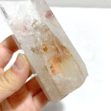 4 Pieces Large Clear Quartz Point With Rainbow Raw Bottom With Stand 4 - Wholesale Crystals