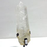 4 Pieces Large Clear Quartz Point With Rainbow Raw Bottom With Stand 4 - Wholesale Crystals